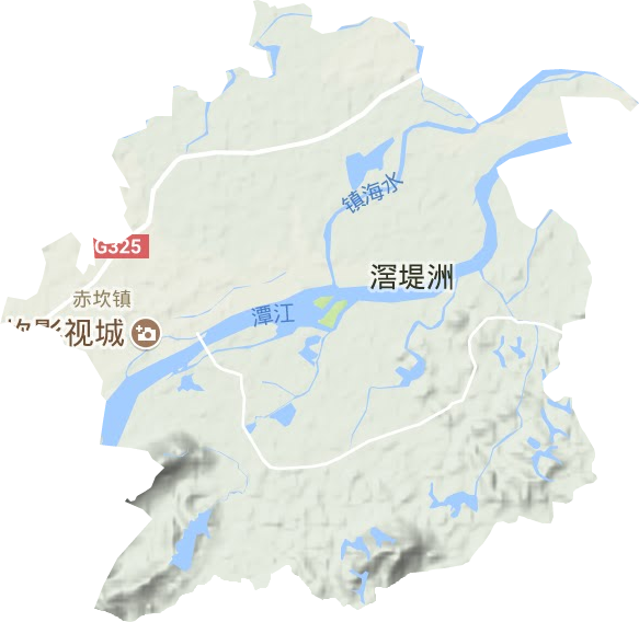 赤坎镇地形地图