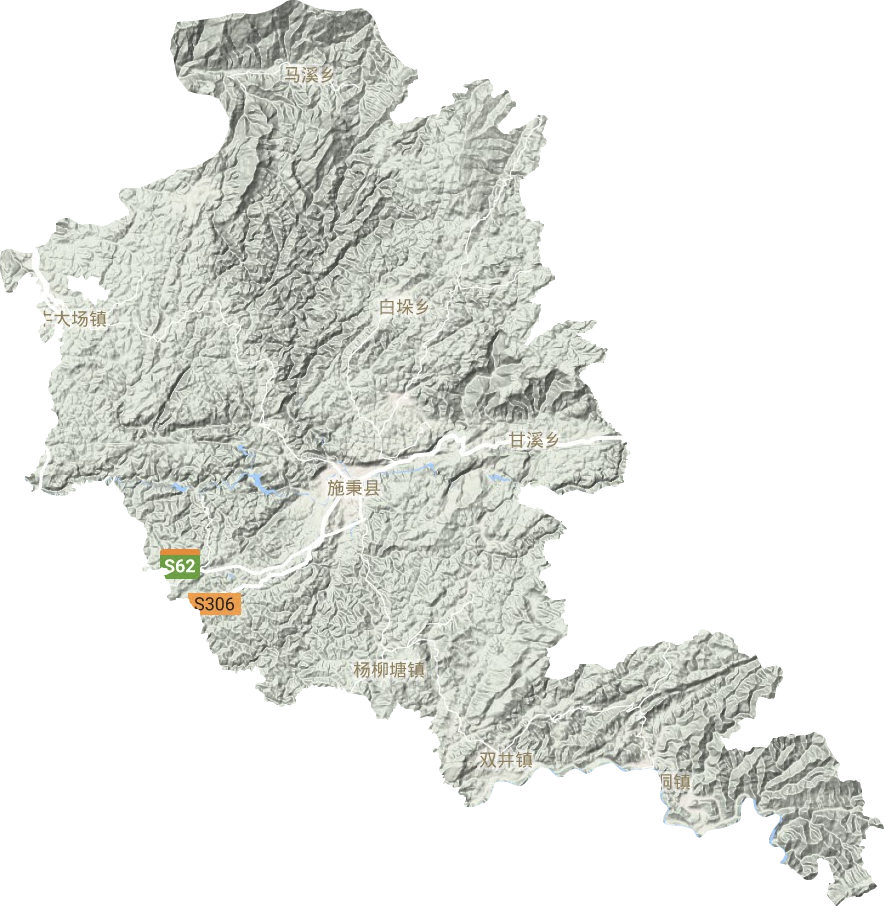 施秉县地形地图