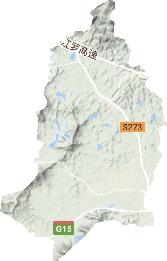 月山镇地形地图