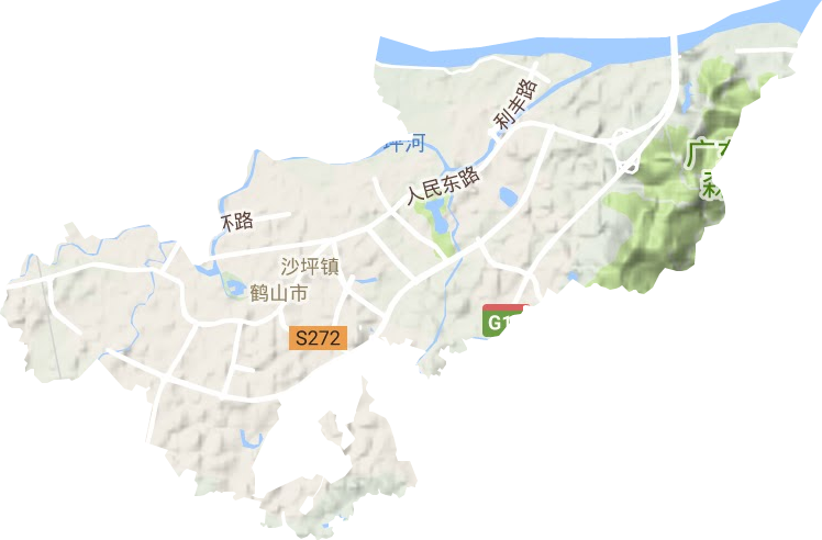 沙坪街道地形地图