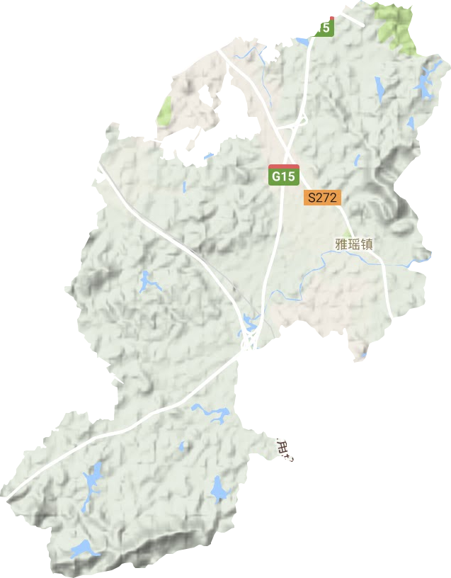 雅瑶镇地形地图