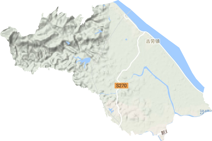 古劳镇地形地图