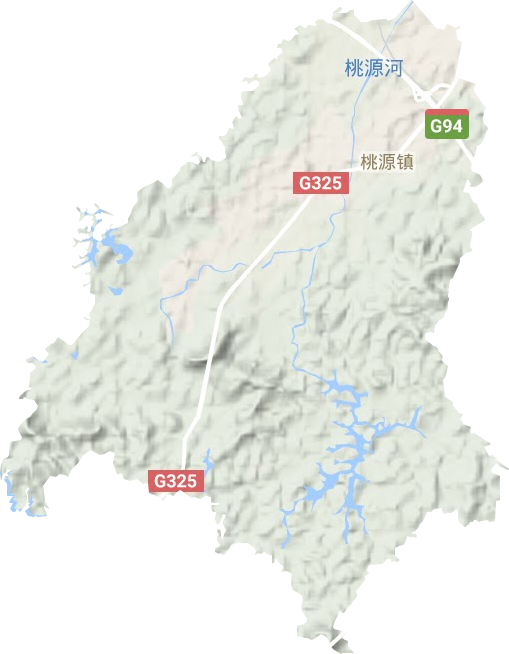 桃源镇地形地图