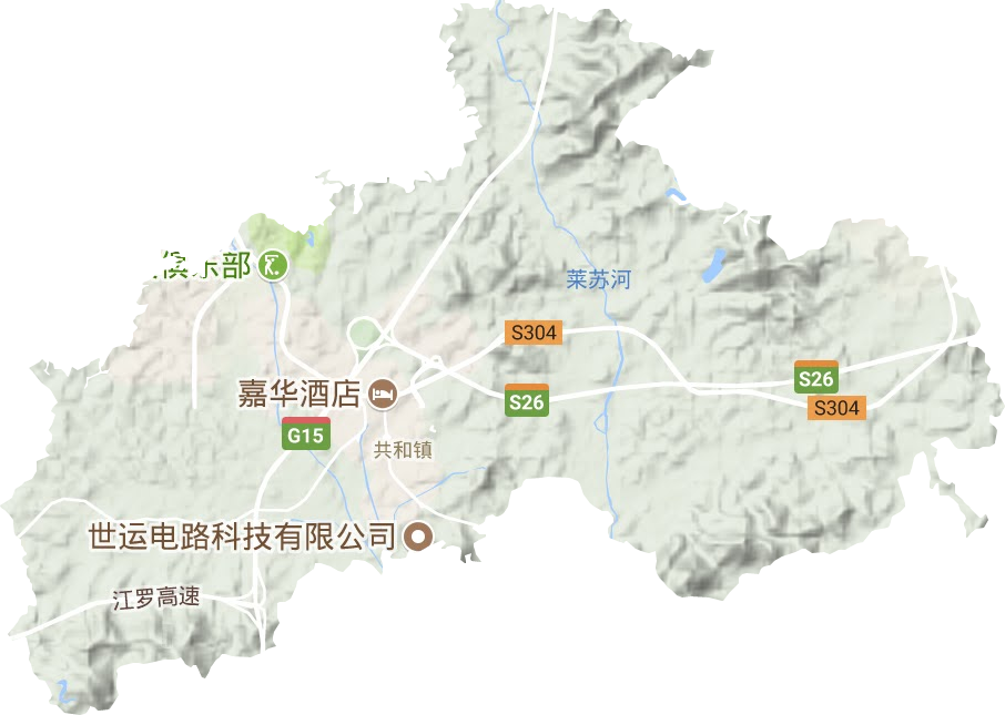 共和镇地形地图