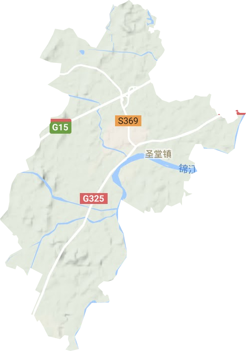 圣堂镇地形地图