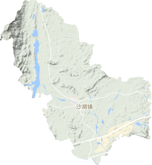 沙湖镇地形地图
