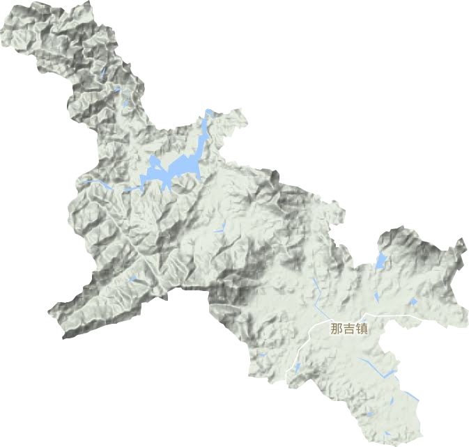 那吉镇地形地图