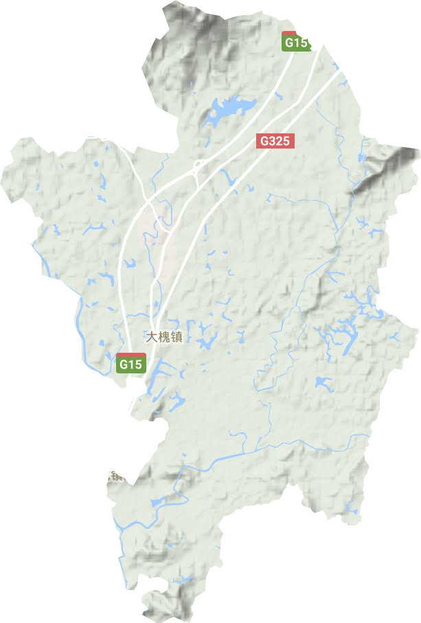 大槐镇地形地图