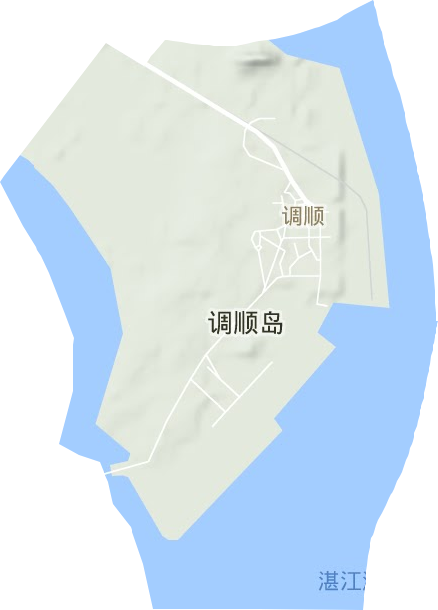 调顺街道地形地图