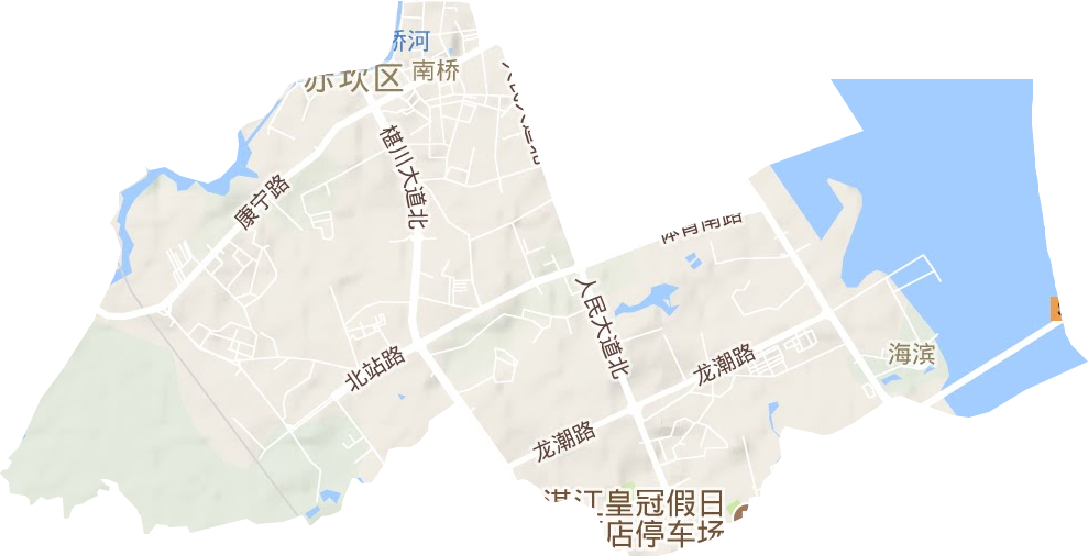 南桥街道地形地图
