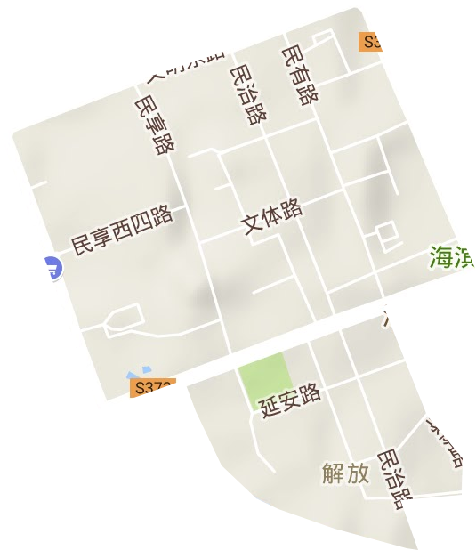 解放街道地形地图