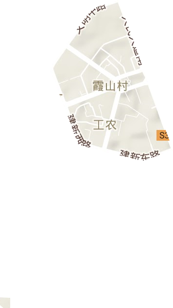 工农街道地形地图