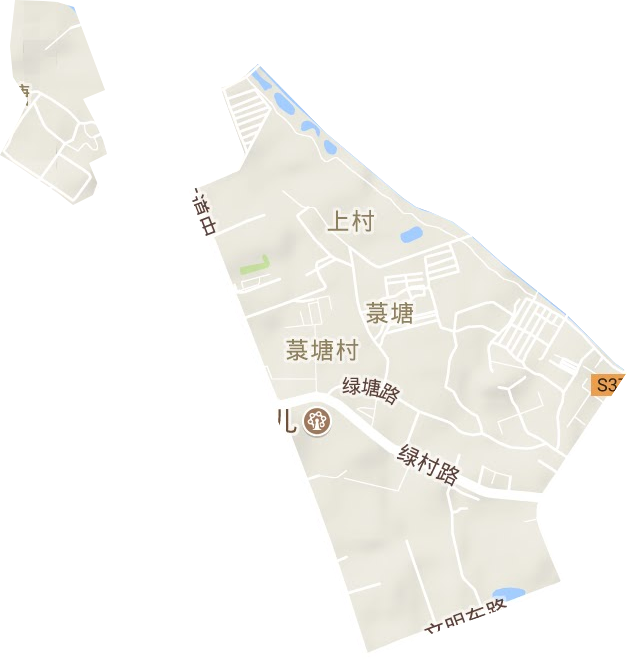 新园街道地形地图