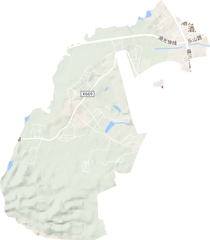 海头街道地形地图