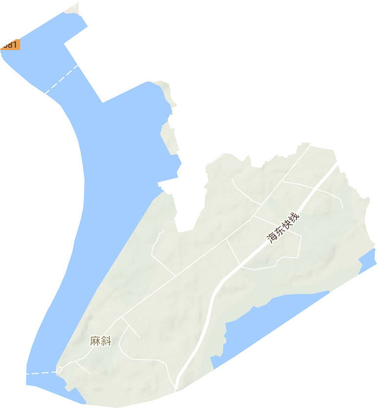 麻斜街道地形地图