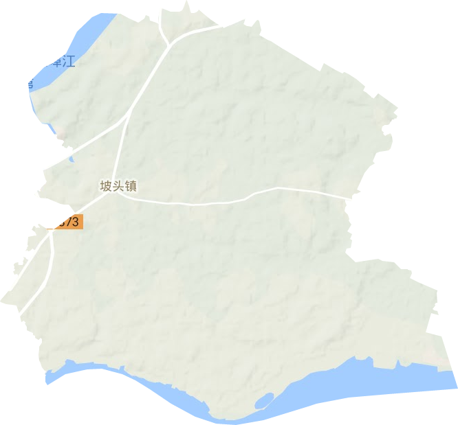 坡头镇地形地图