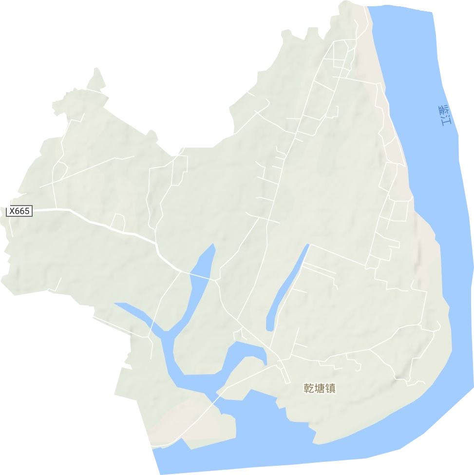 乾塘镇地形地图