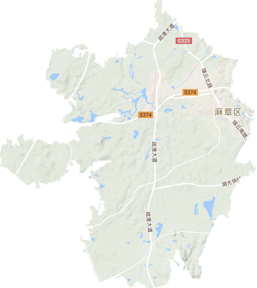 麻章镇地形地图
