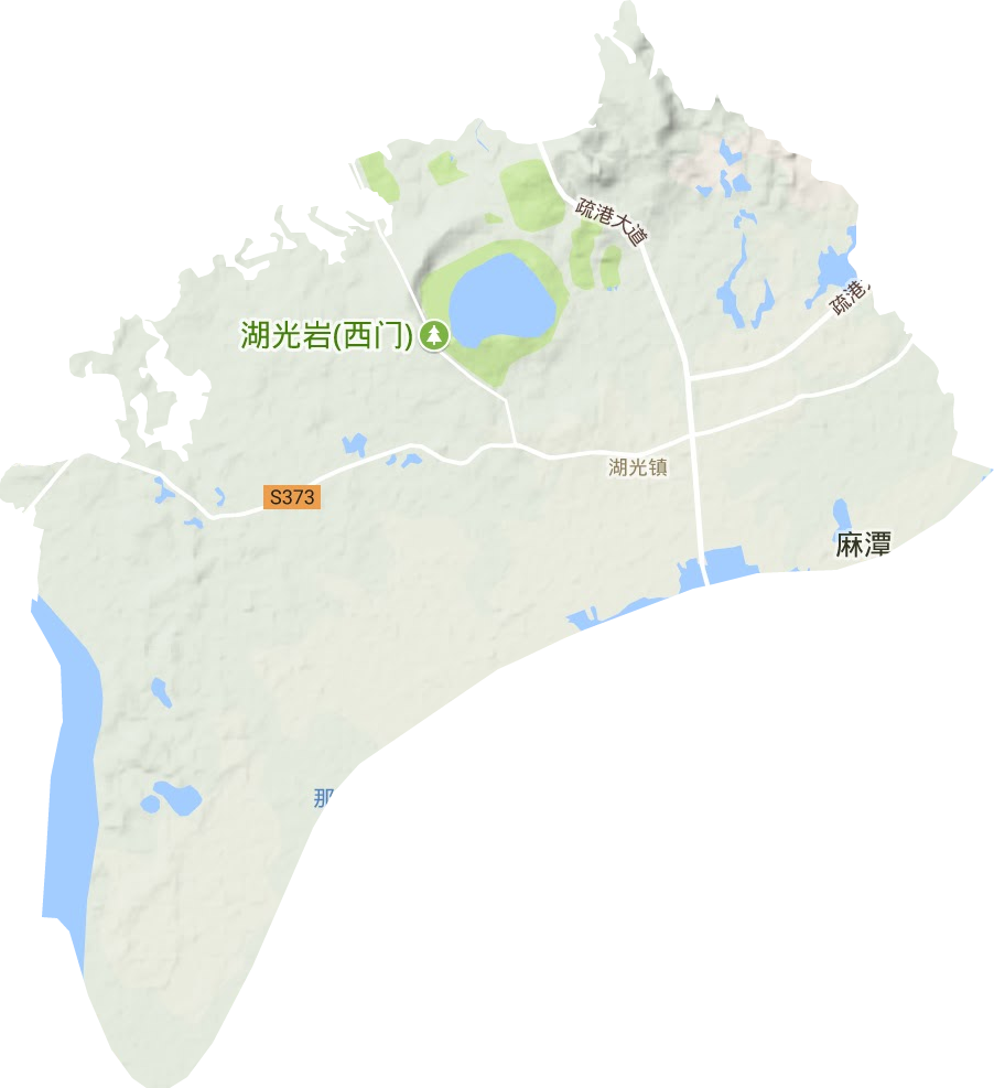 湖光镇地形地图
