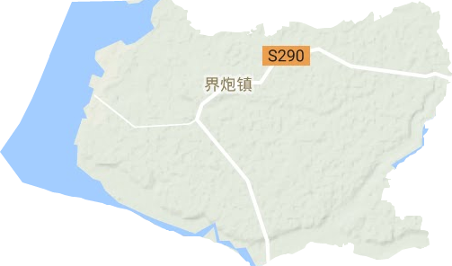 界炮镇地形地图