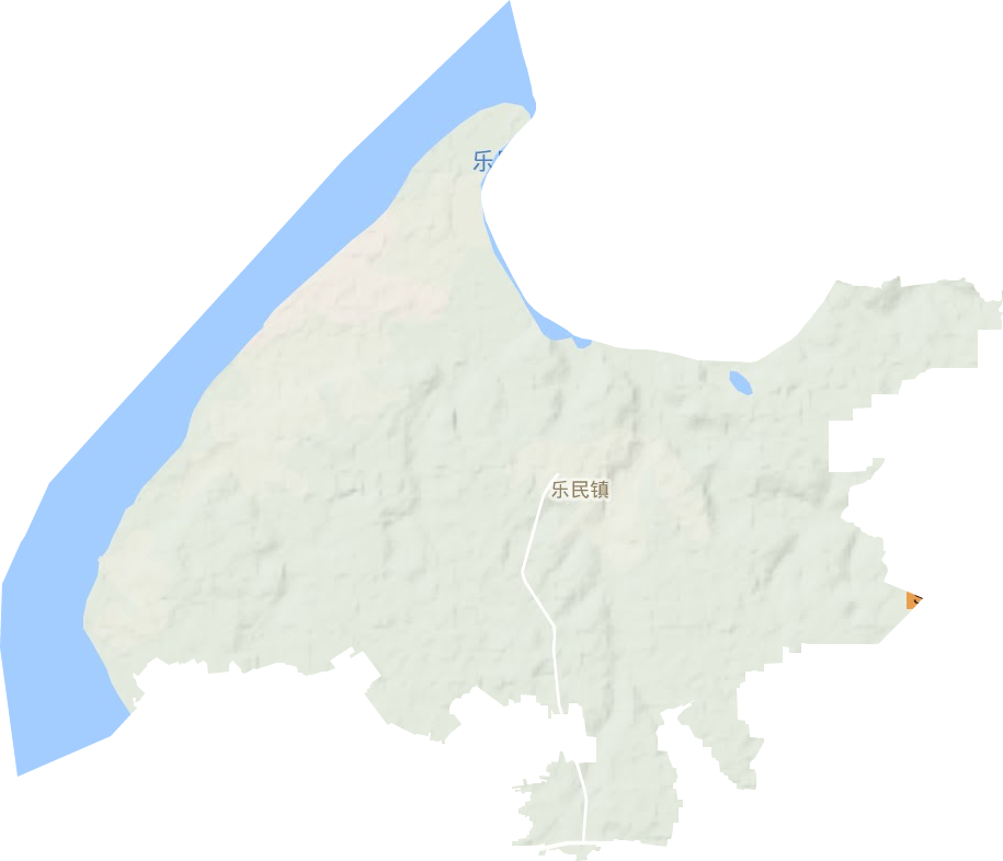 乐民镇地形地图