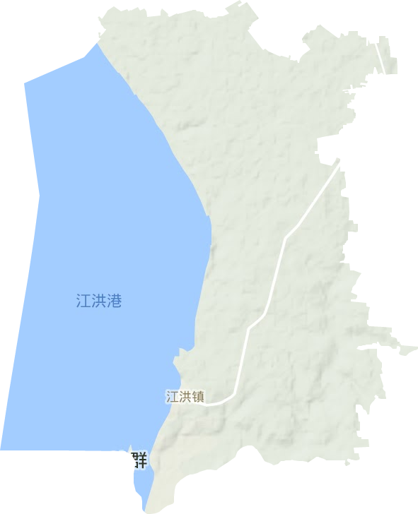 江洪镇地形地图