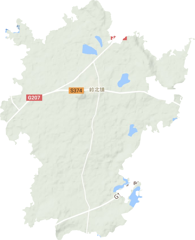 岭北镇地形地图