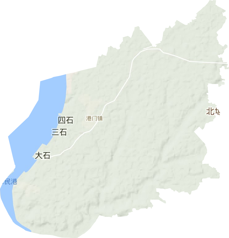 港门镇地形地图