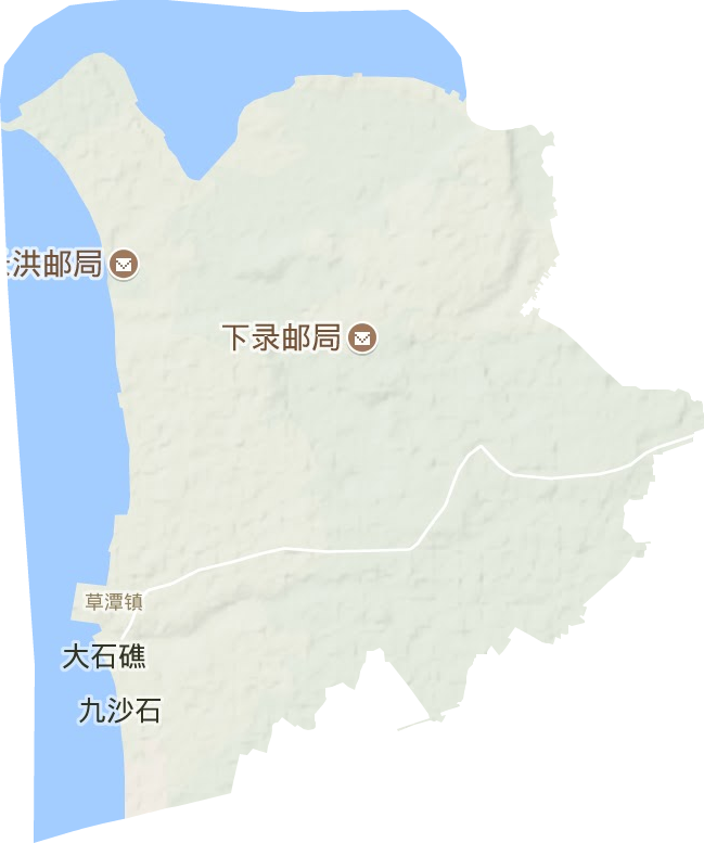 草潭镇地形地图
