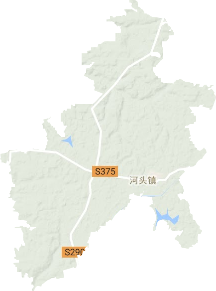 河头镇地形地图