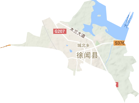 徐城街道地形地图