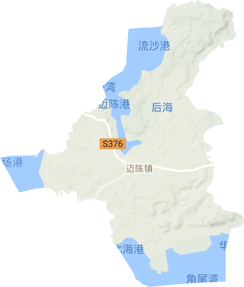 迈陈镇地形地图