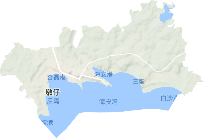 海安镇地形地图