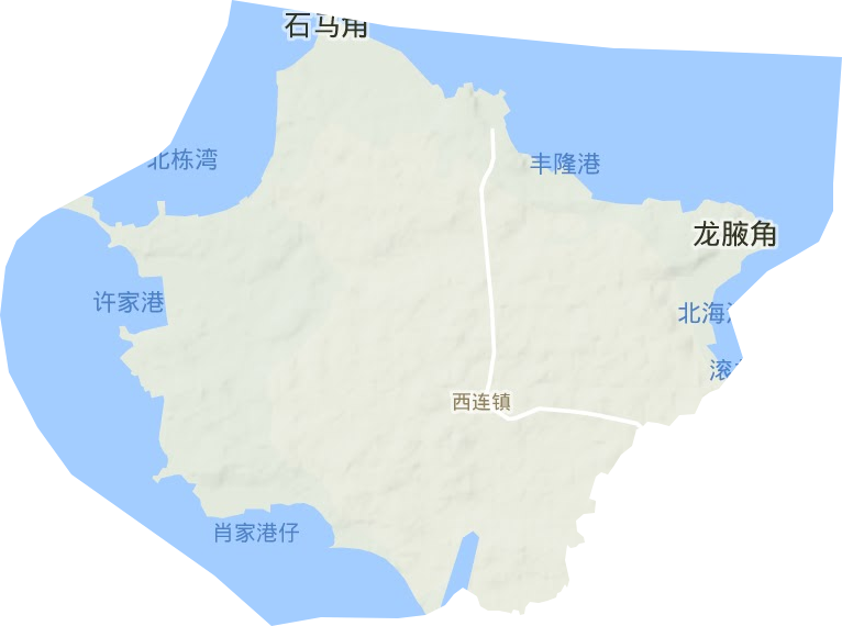 西连镇地形地图