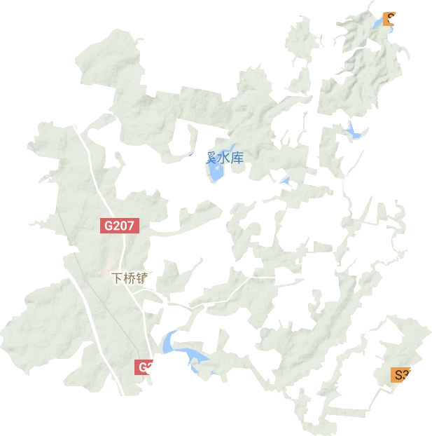 下桥镇地形地图