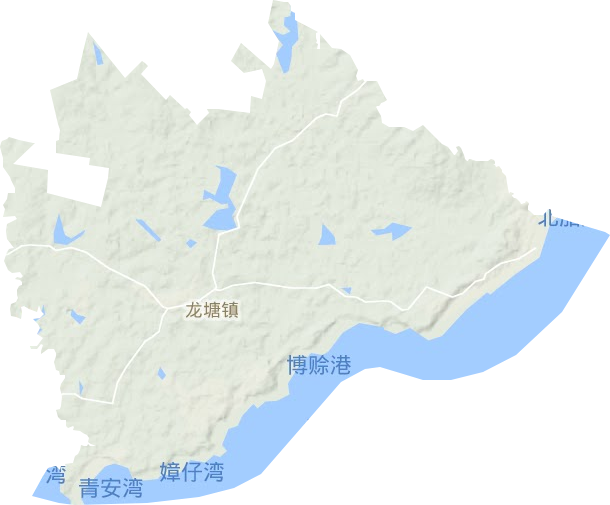 龙塘镇地形地图