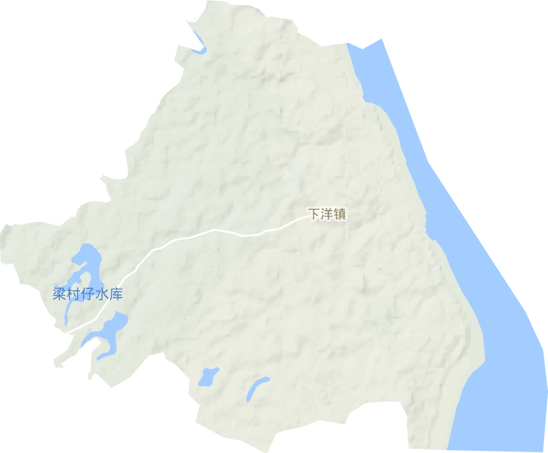 下洋镇地形地图