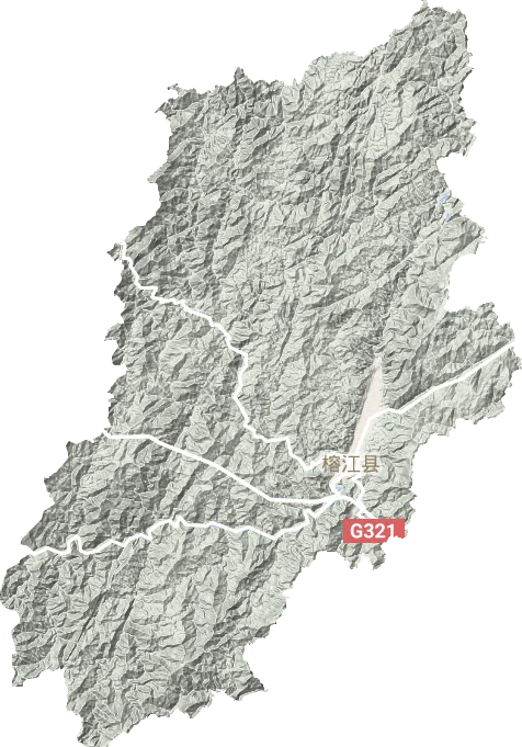 榕江县地形地图