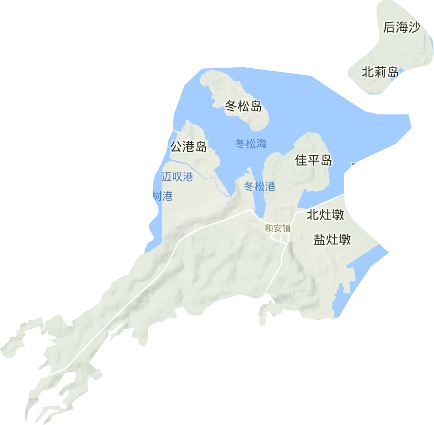 和安镇地形地图