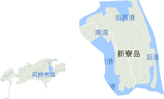 新寮镇地形地图