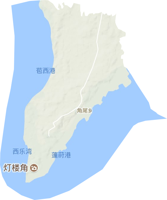 角尾乡地形地图