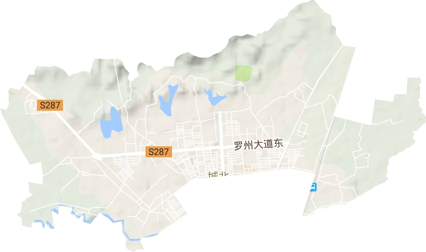 城北街道地形地图