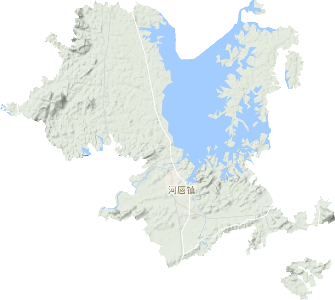 河唇镇地形地图
