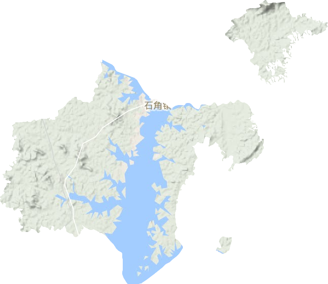石角镇地形地图