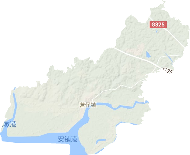 营仔镇地形地图