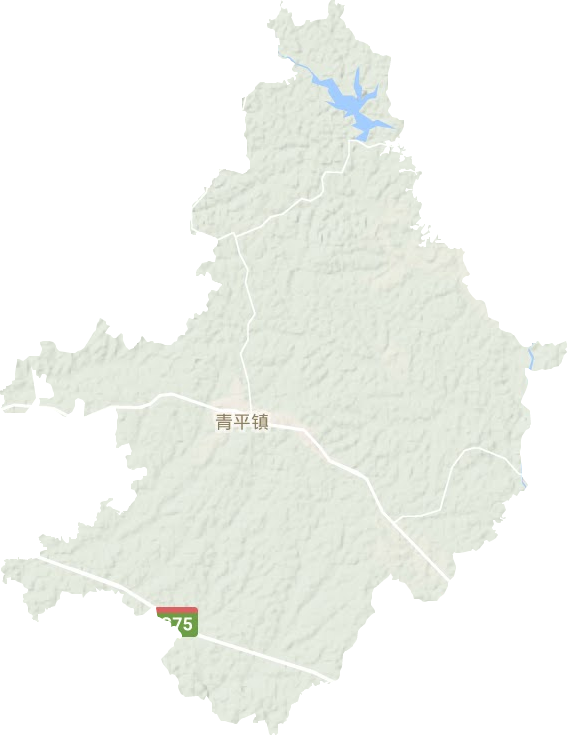 青平镇地形地图