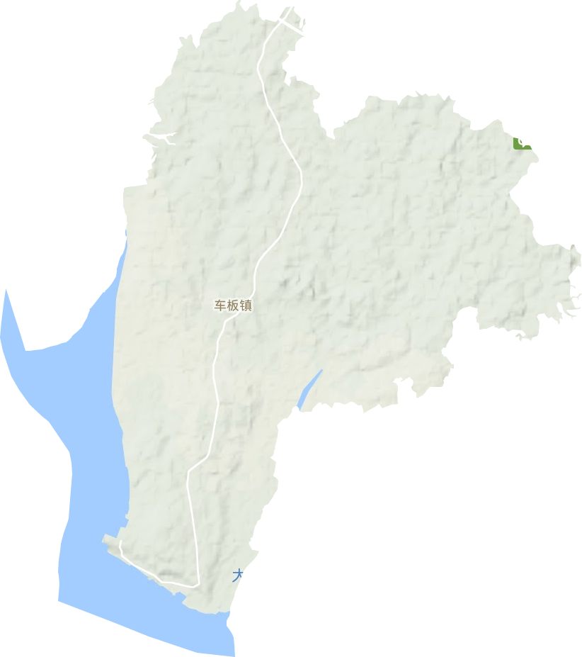 车板镇地形地图