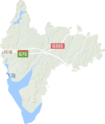 高桥镇地形地图