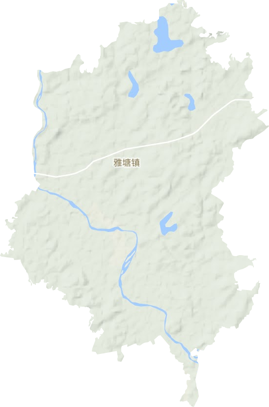 雅塘镇地形地图