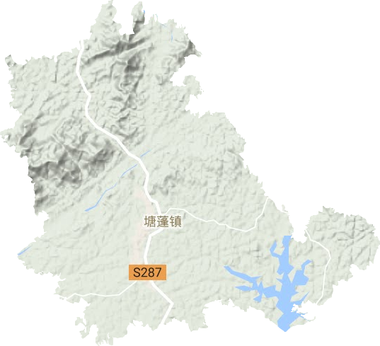 塘蓬镇地形地图